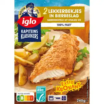 Dekamarkt Iglo Kapiteins Klassiekers lekkerbekje bierbeslag, 2 stuks aanbieding