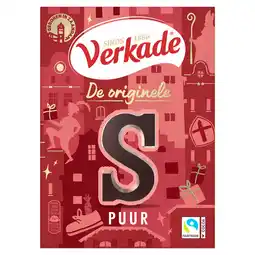 Dekamarkt Verkade Chocoladeletter puur aanbieding