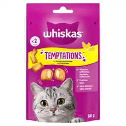 Dekamarkt Whiskas Kattensnacks temptations kip-kaas aanbieding