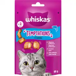Dekamarkt Whiskas Kattensnacks temptations zalm aanbieding