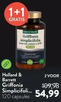 Holland & Barrett Griffonia Simplicifolia 250mg Bevat Van Nature 5-HTP aanbieding