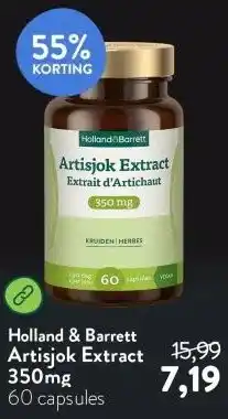 Holland & Barrett Artisjok Extract 350mg aanbieding