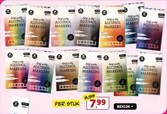 Boekenvoordeel Artist quality ALCOHOL MARKERS aanbieding