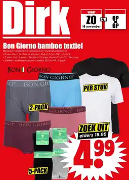 Dirk Bon Giorno bamboe textiel aanbieding