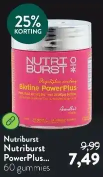Holland & Barrett Nutriburst PowerPlus Biotine 2500mcg - 60 gummies aanbieding