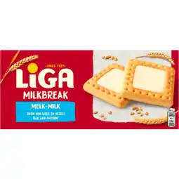Dekamarkt Liga Milkbreak melk 6 x 2 stuks aanbieding