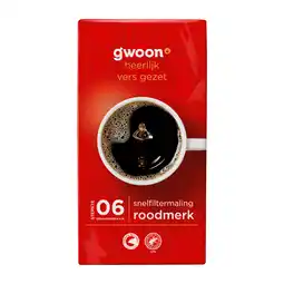 Dekamarkt G'woon Filterkoffie roodmerk aanbieding