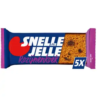 Dekamarkt Snelle Jelle Ontbijtkoek rozijnen 5 stuks aanbieding