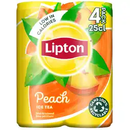 Dekamarkt Lipton Peach 4x25 cl aanbieding