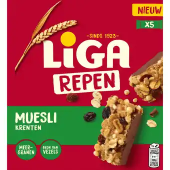 Dekamarkt Liga Repen muesli krenten aanbieding