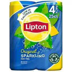 Dekamarkt Lipton Ice tea sparkling 4x25 cl aanbieding