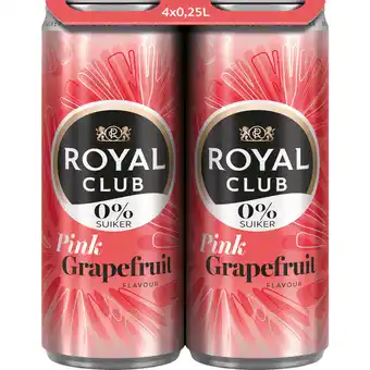 Dekamarkt Royal Club Pink grapefruit 0% 4 x 25cl aanbieding