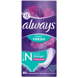 Dekamarkt Always Inlegkruisjes daily fresh slim flexistyle aanbieding