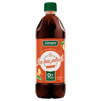 Dekamarkt Slimpie Limonadesiroop ice tea peach 0% aanbieding