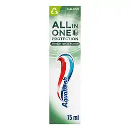 Dekamarkt Aquafresh Tandpasta all-in-one antibacterial action aanbieding