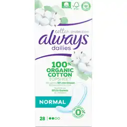 Dekamarkt Always Inlegkruisjes cotton protection normaal aanbieding