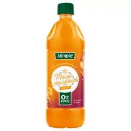 Dekamarkt Slimpie Limonadesiroop mango-passievrucht 0% aanbieding