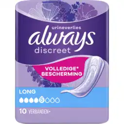 Dekamarkt Always Discreet verband urineverlies long aanbieding
