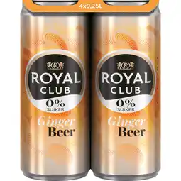 Dekamarkt Royal Club Ginger beer 0% 4x 25cl aanbieding