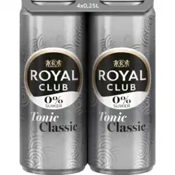 Dekamarkt Royal Club Tonic 0% 4x25 cl aanbieding
