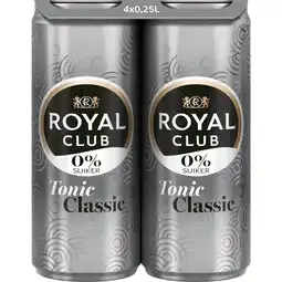 Dekamarkt Royal Club Tonic 0% 4x25 cl aanbieding