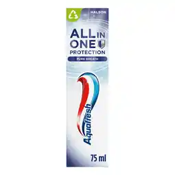 Dekamarkt Aquafresh Tandpasta all-in-one pure breath aanbieding