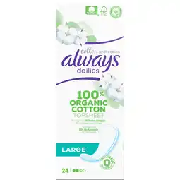 Dekamarkt Always Inlegkruisjes cotton protection large aanbieding