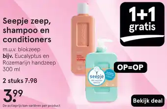 Etos Seepje zeep, shampoo en conditioners aanbieding