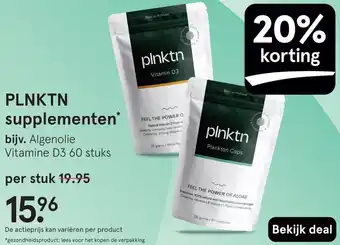 Etos PLNKTN supplementen aanbieding
