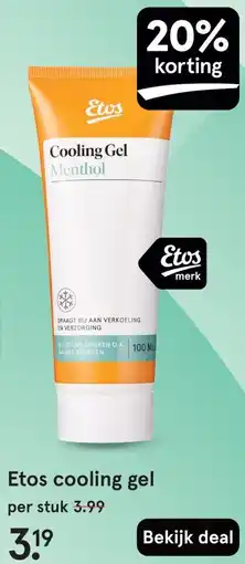 Etos Etos cooling gel aanbieding