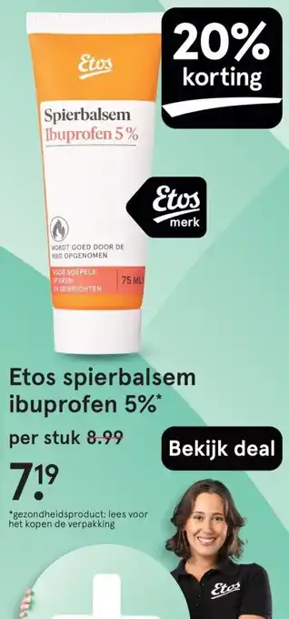 Etos Etos spierbalsem ibuprofen 5% aanbieding