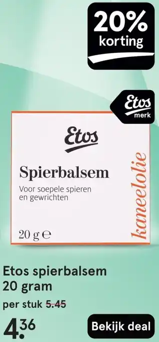 Etos Etos spierbalsem aanbieding