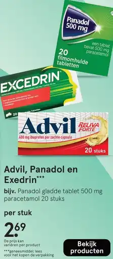 Etos Advil, Panadol en Exedrin aanbieding