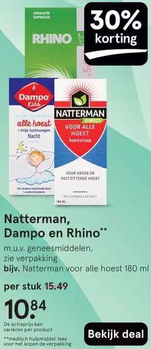 Etos Natterman, Dampo en Rhino aanbieding