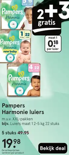 Etos Pampers Harmonie luiers aanbieding