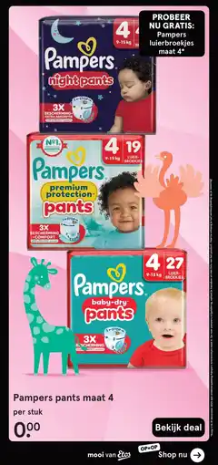Etos Pampers pants maat 4 aanbieding