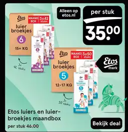 Etos Etos luiers en luier broekjes maandbox aanbieding