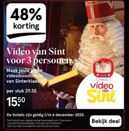 Etos Video van Sint voor 3 personen. aanbieding