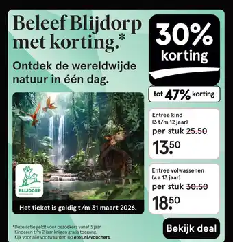 Etos Beleef Blijdorp aanbieding