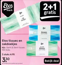 Etos Etos tissues en zakdoekjes aanbieding