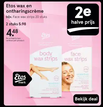 Etos Etos wax en ontharingscrème aanbieding
