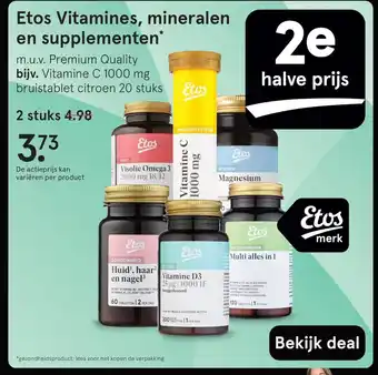 Etos Etos Vitamines, mineralen en supplementen aanbieding