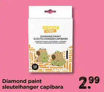 Xenos Diamond paint sleutelhanger capibara aanbieding