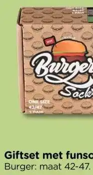 Xenos Giftset met funsokken Burger aanbieding