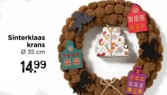 Xenos Sinterklaas krans - multikleur - ø35 cm aanbieding