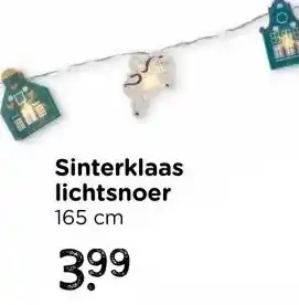 Xenos Sint lichtsnoer met huisjes - multikleur - 165 cm aanbieding
