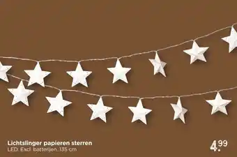 Xenos Lichtslinger papieren sterren LED. aanbieding