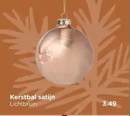 Xenos Kerstbal satijn Lichtbruin aanbieding