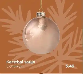 Xenos Kerstbal satijn Lichtbruin aanbieding