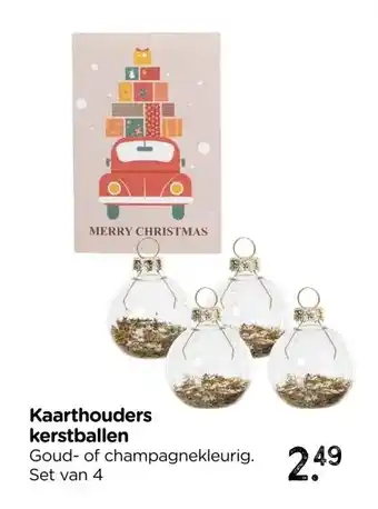 Xenos Kaarthouders kerstballen aanbieding